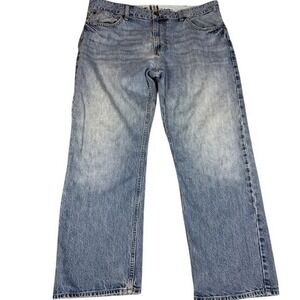 Tommy Hilfiger Jeans Mens 38x30 Light Wash Relaxed Freedom Straight Leg Denim